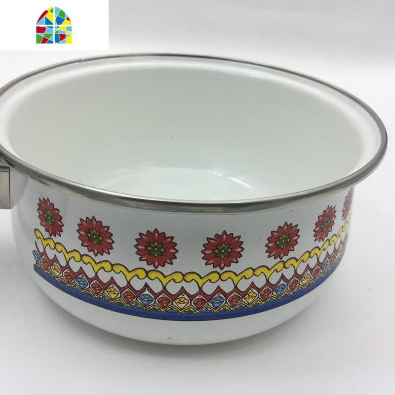 搪瓷 奶锅16CM红圈电磁炉燃气罩汤锅热牛奶锅 辅食锅 FENGHOU图片