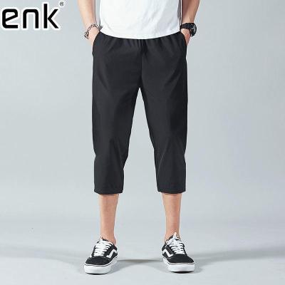 ENK2022夏季新款男士七分裤潮流时尚百搭休闲透气长裤薄款男士潮