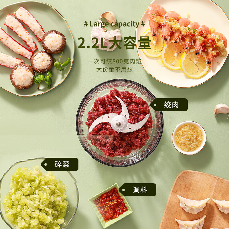 荣事达(Royalstar)绞肉机 电动多功能料理搅拌机打肉机 搅肉机 RS-JR3035高清大图