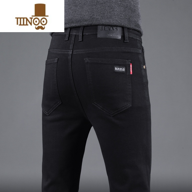 YANXU2023新款夏季薄款牛仔裤男款弹力直筒宽松商务休闲修身潮牌长裤子高清大图