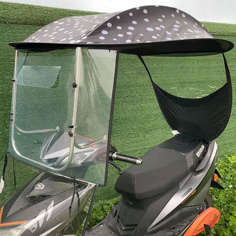 绿源电动电瓶车雨棚蓬蓬新款加厚防晒挡风罩遮阳棚踏板摩托车棚挡雨伞
