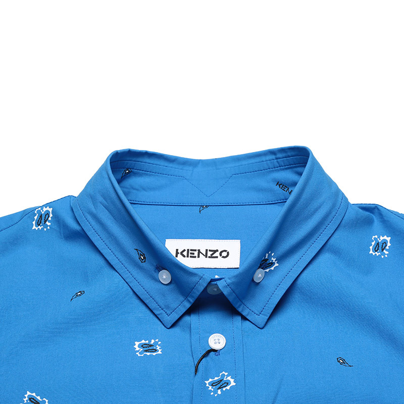 高田贤三kenzo男士棉质长袖休闲衬衫fc55ch2009i5