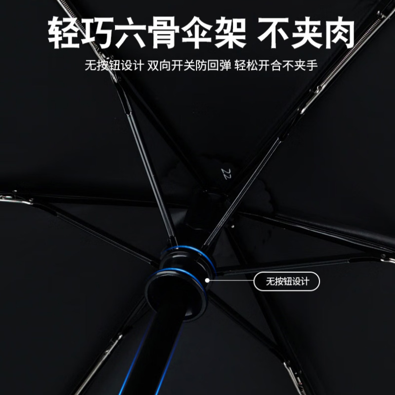 三折自开收简单伞(六骨)DF2907高清大图