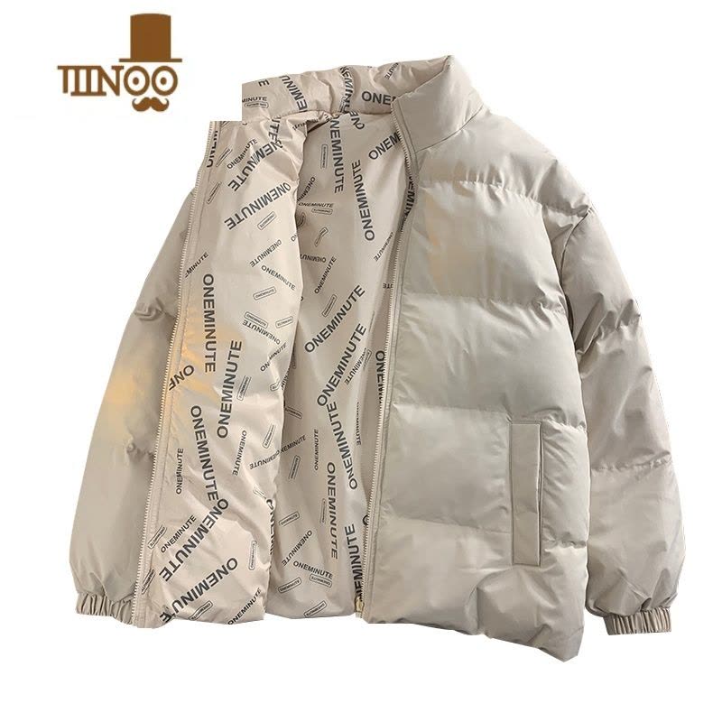 YANXU款夹克两面穿外套棉衣男冬季加厚羽绒棉服美式小众痞帅青少年图片