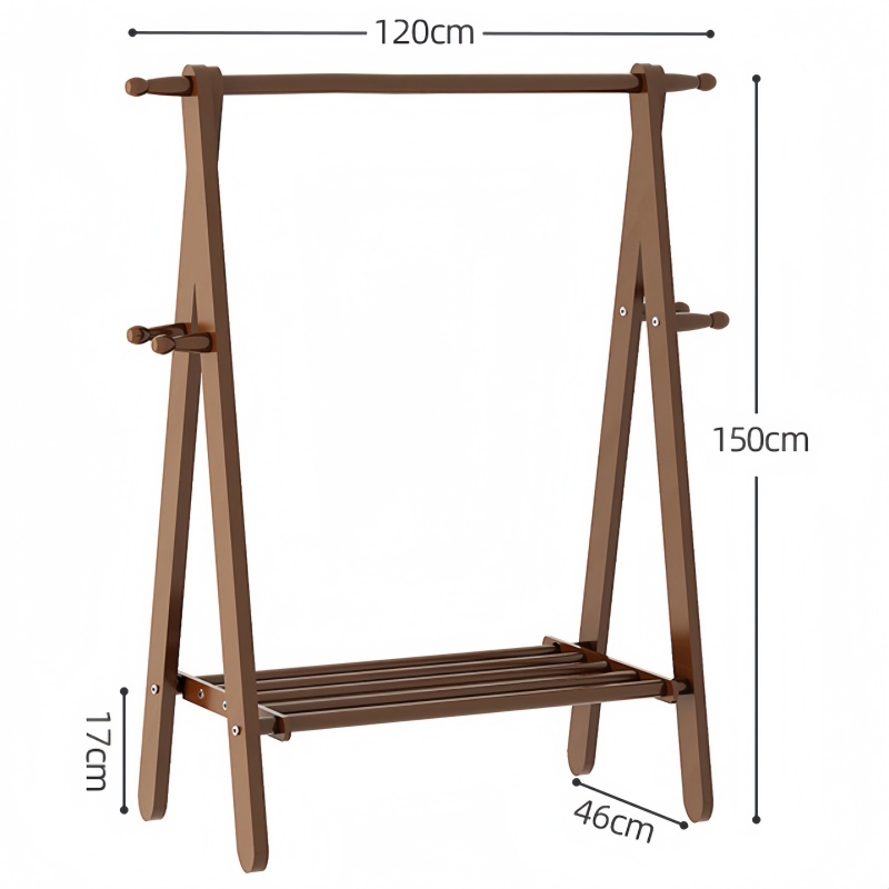 晨磊榉木衣帽架120*46*150cm/个高清大图
