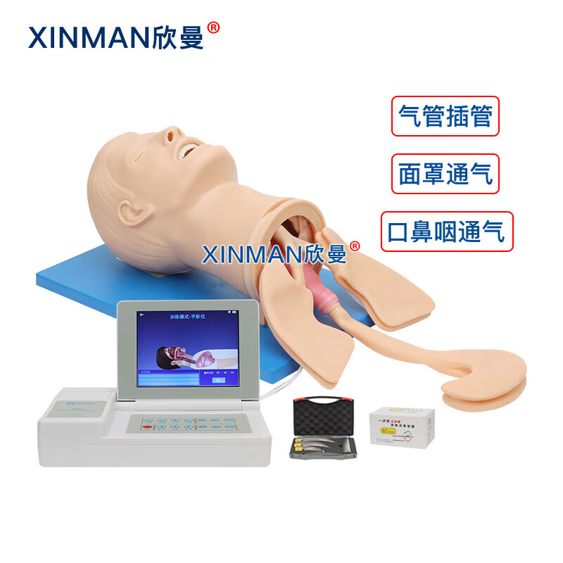 欣曼科教 高级全功能气道管理模型 高级气道管理模拟人XM-QD11高清大图