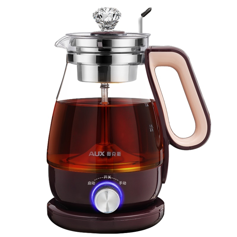 奥克斯煮茶器家用全自动蒸汽煮茶壶保温黑茶蒸茶壶喷淋式玻璃电热 套餐二高清大图