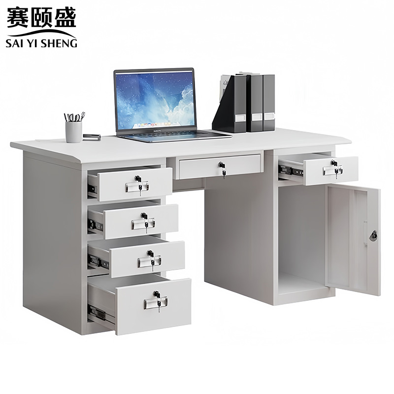 赛颐盛钢制办公桌1400*600*740mm张高清大图