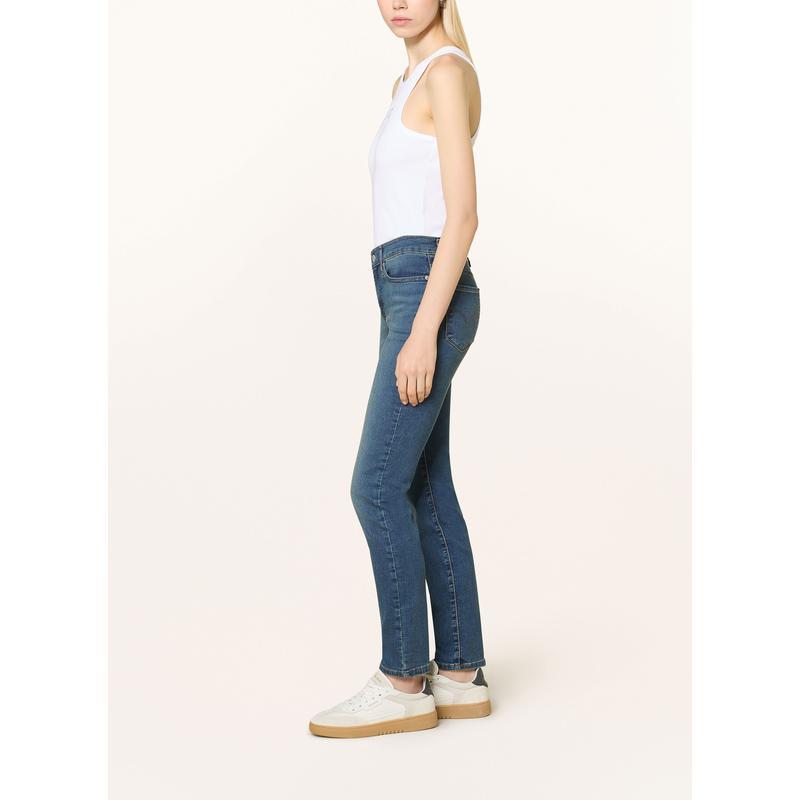 Levi’s女士修身直筒牛仔裤软棉弹性舒适五口袋设计