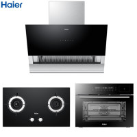 海尔(Haier) C3901+QHA7B0+48U1(液化气) 免清洗防干烧烟灶 侧吸 多功能蒸烤箱 烟灶嵌