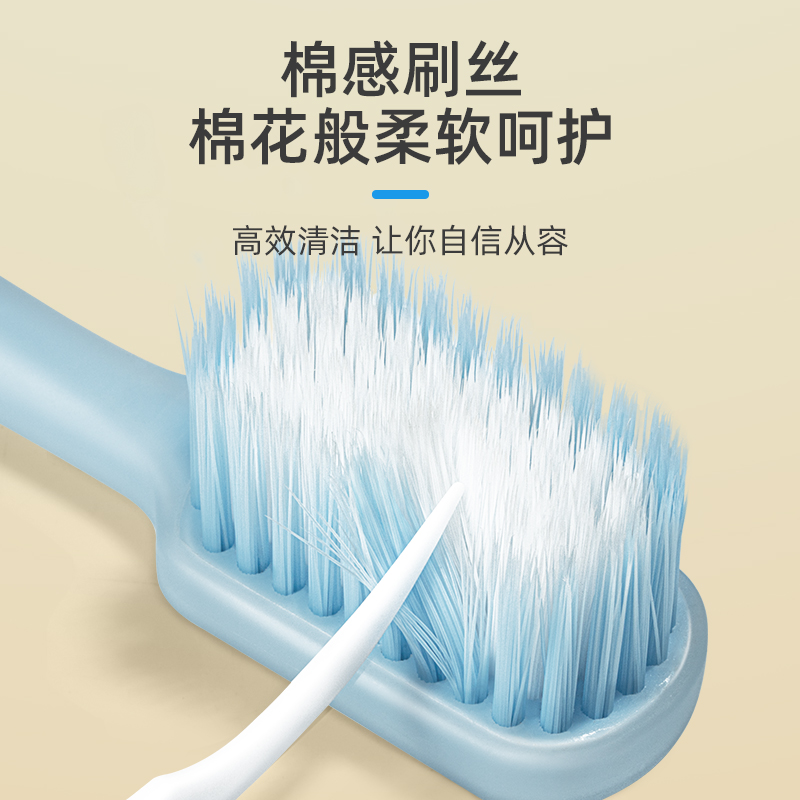 小鹿妈妈果冻款软毛牙刷成人情侣男女士专用牙刷家庭装高清大图