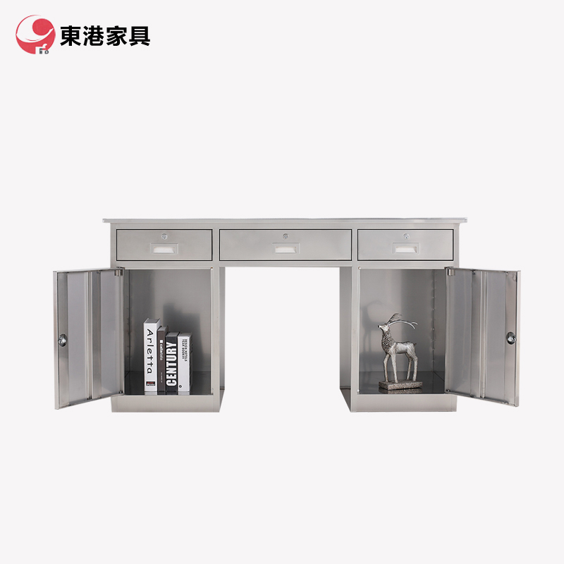 东港家具 不锈钢五斗办公桌,电脑桌,铁皮办公桌,车间工作台,医疗操作台,实验室,职员桌可定制