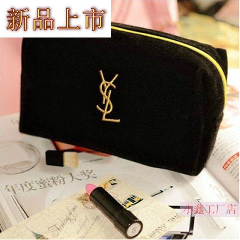 四方达ysl化妆包 有面子女用时尚收纳包便携刺绣零钱简约小韩版专柜赠品by147256