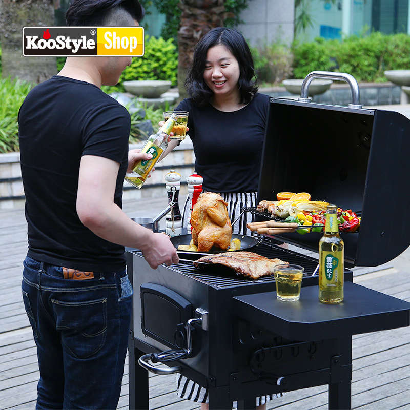 KooStyle烤食代大型庭院烧烤炉木炭5人以上烤肉炉子bbq户外烧烤架
