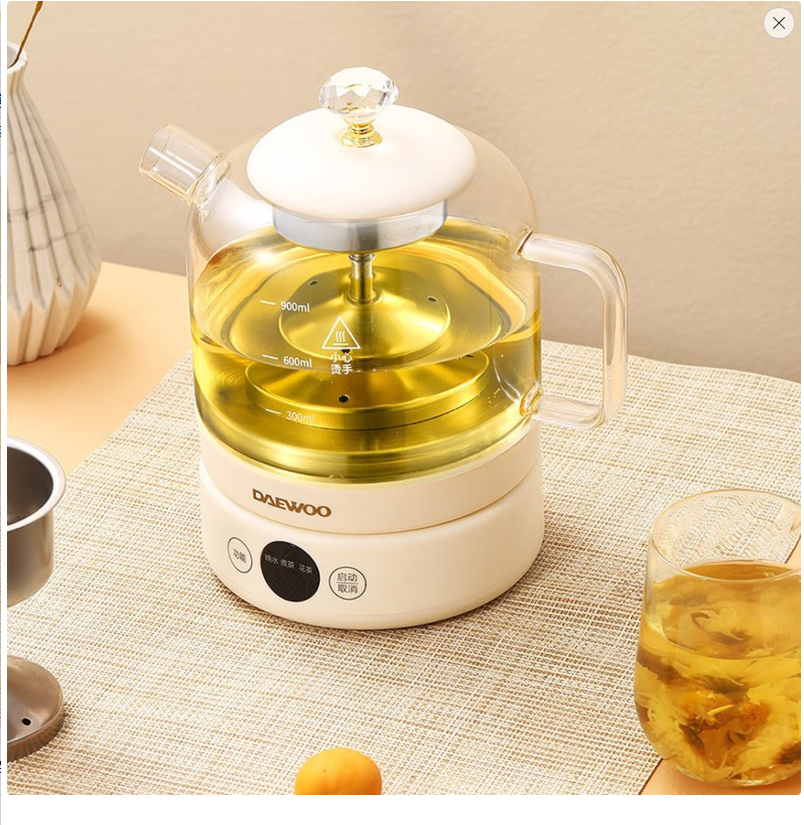 大宇(DAEWOO)煮茶壶家用多功能全自动炖煮烧水壶办公室小型养生壶