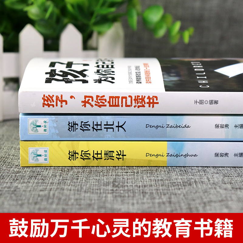 [醉染正版]3本孩子为你自己读书+等你在清华北大正版 高效学习法小学初中青少年励志书籍我在请我在为了是在为你自己而读书家高清大图