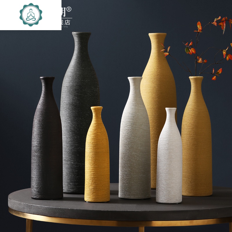 欧式陶瓷干花插花瓶摆件客厅现代简约时尚北欧酒店家居软装饰品封后7件套 Abcdfeg 图片 高清实拍大图 苏宁易购