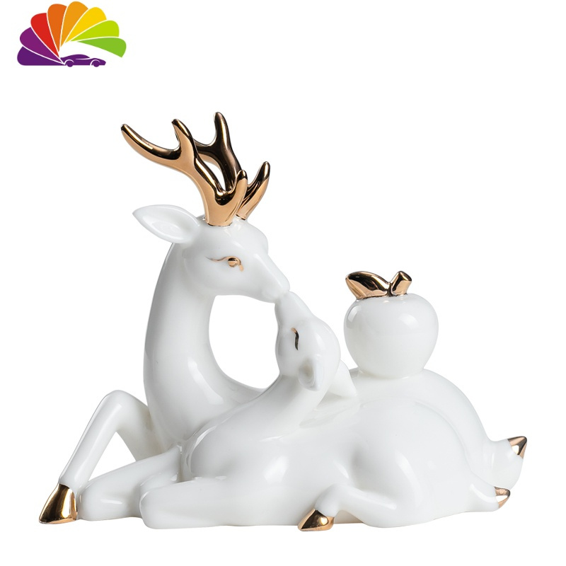 舒适主义一路平安鹿有你女人车内装饰品汽车摆件个性创意车载男士大气