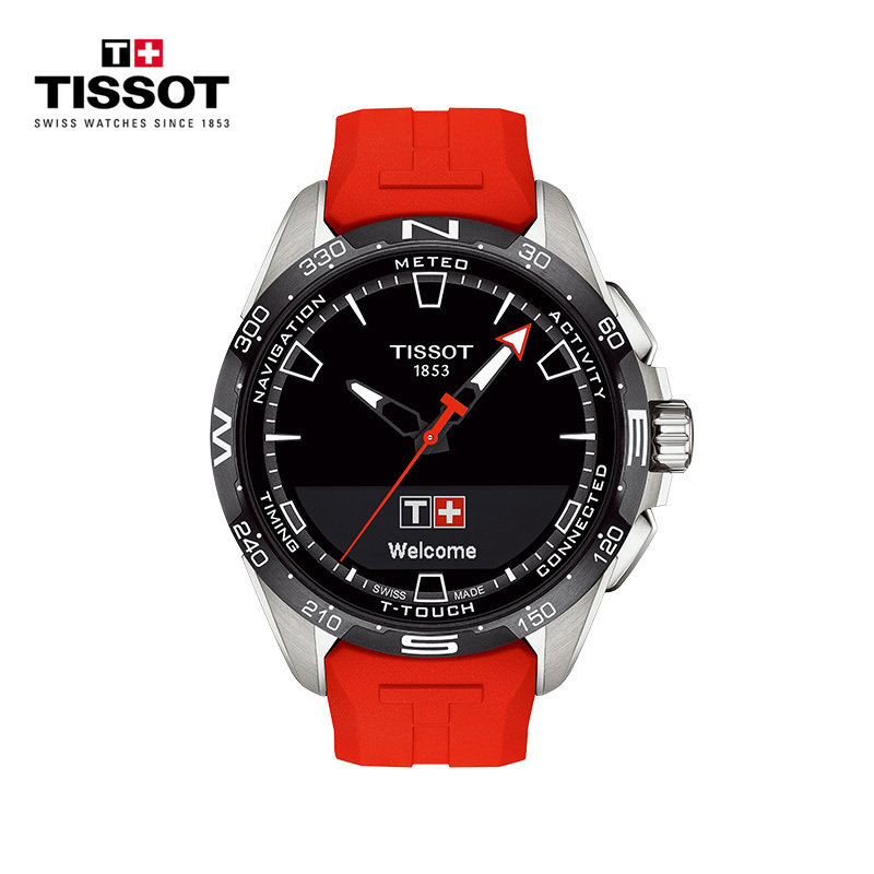 天梭(TISSOT)瑞士手表 腾智无界系列刘亦菲太阳能智能女士石英表T121.420.47.051.01