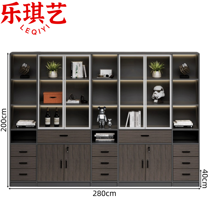 乐琪艺 背景柜七门台
