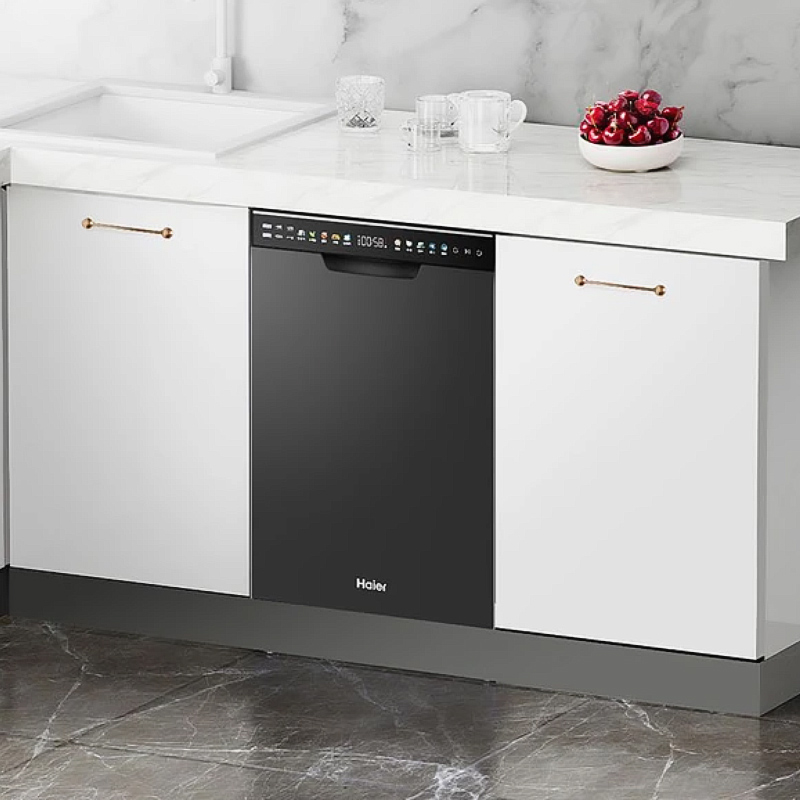 海尔(Haier)双面洗洗碗机小蛮腰X11嵌入式家用14套大容量三层碗篮超窄亚式一级水效变频高压分区精洗高清大图