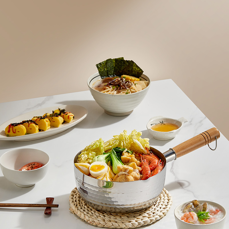 炊大皇(COOKER KING) 奶锅304不锈钢汤锅 日式雪平锅 婴儿辅食锅煮奶泡面锅18cm NG18XP高清大图