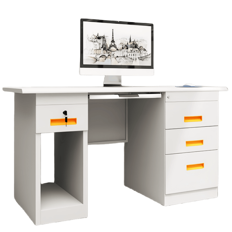 豫龙都钢制电脑桌1.2m张高清大图