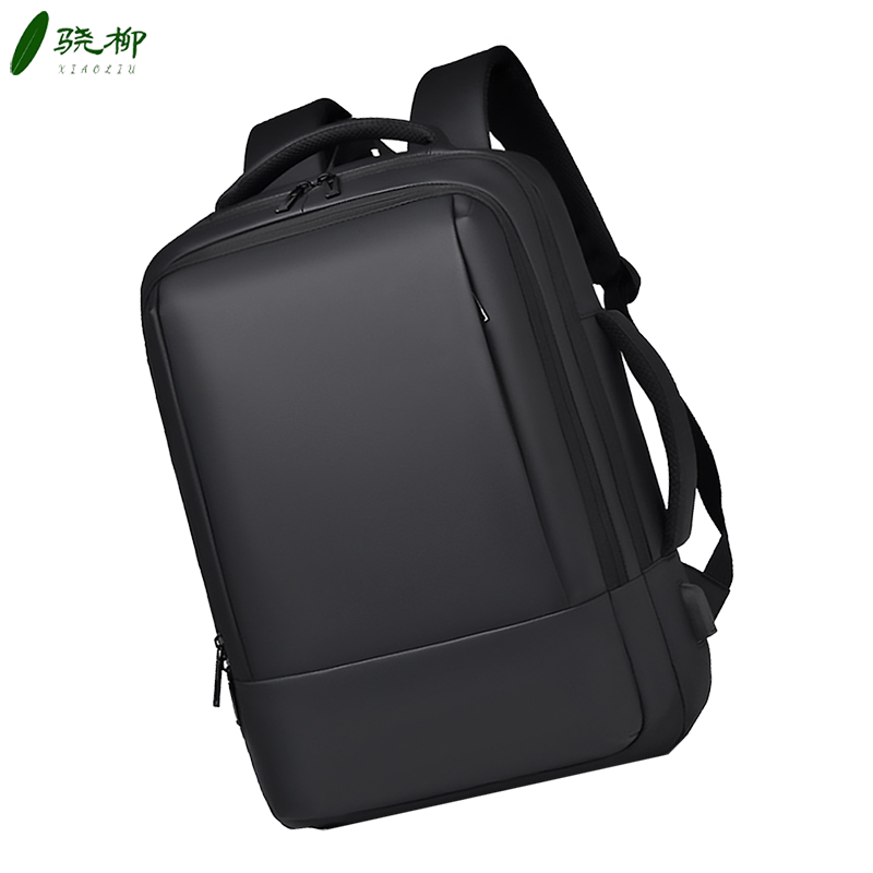 防水双肩包 黑色款(带反光条)/个高清大图