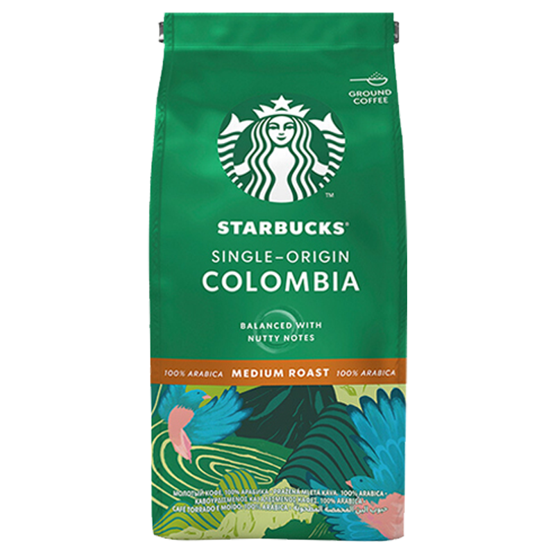 星巴克Starbucks 哥伦比亚研磨[中度烘培]咖啡粉200g
