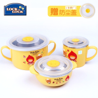 乐扣乐扣(Lock&Lock)不锈钢碗_儿童餐具学生保温饭盒_宝宝饭碗婴儿辅食零食碗 水杯230ml 抖音
