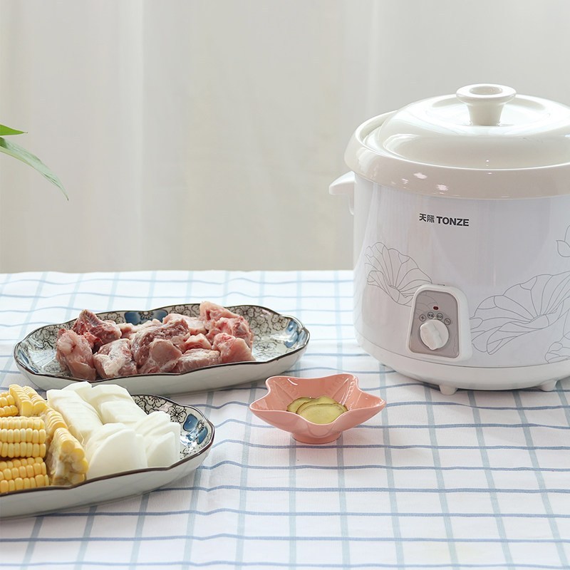 Tonze/天际 DDG-30N电炖锅3L升 煮粥煲汤炖肉陶瓷内胆 白瓷