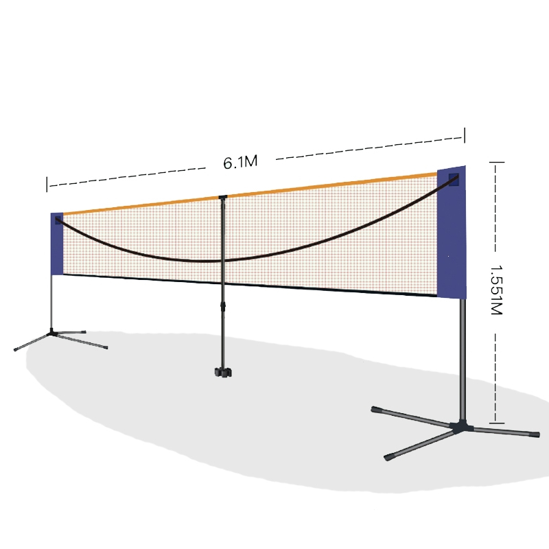 闪电客羽毛球网便携式室内简易羽毛球网架标准网户外折叠移动标准支架
