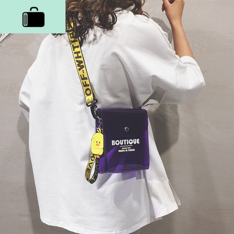 透明小包包女2020新款时尚百搭果冻小方包洋气休闲个性单肩斜挎包NEWLAKE高清大图