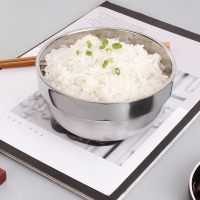 贝瑟斯 304不锈钢碗 12CM家用饭碗汤碗餐具 双层隔热防烫耐用 厨房盆子小饭盆食堂餐具儿童碗成人碗 美好系列