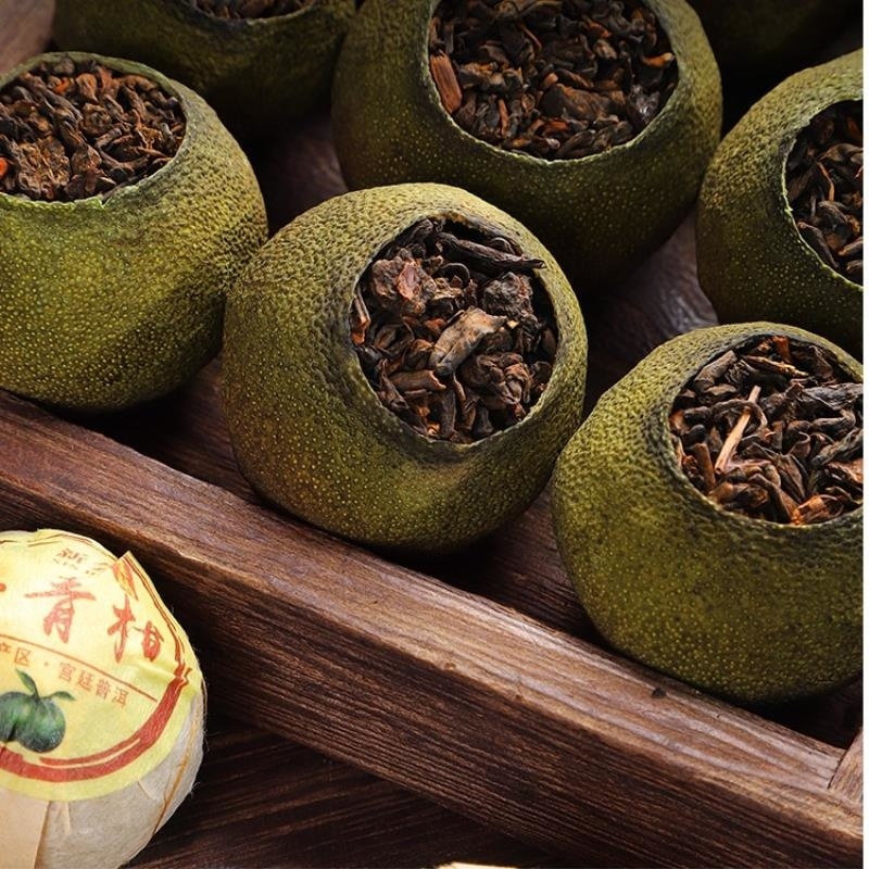 普洱熟茶新会小青柑正宗柑宫廷普洱熟茶生晒陈皮柑普茶叶罐装高清大图