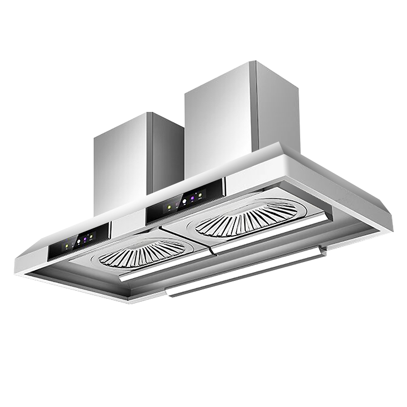 欢呼好太太90立方大吸力饭店农村土灶柴火灶油烟机顶吸式不锈钢1.8米长变频双电机+净化器 自行安装SYYJ01高清大图