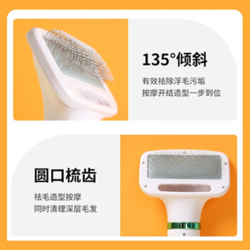 苏宁 京训 吹风梳 绿色 宠物吹风拉毛二合一高清大图