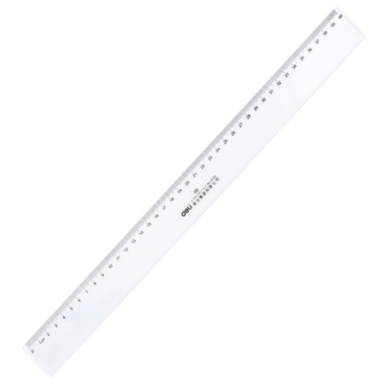 得力 直尺20cm/30cm/40cm透明尺子 40CM直尺 6240 两个装