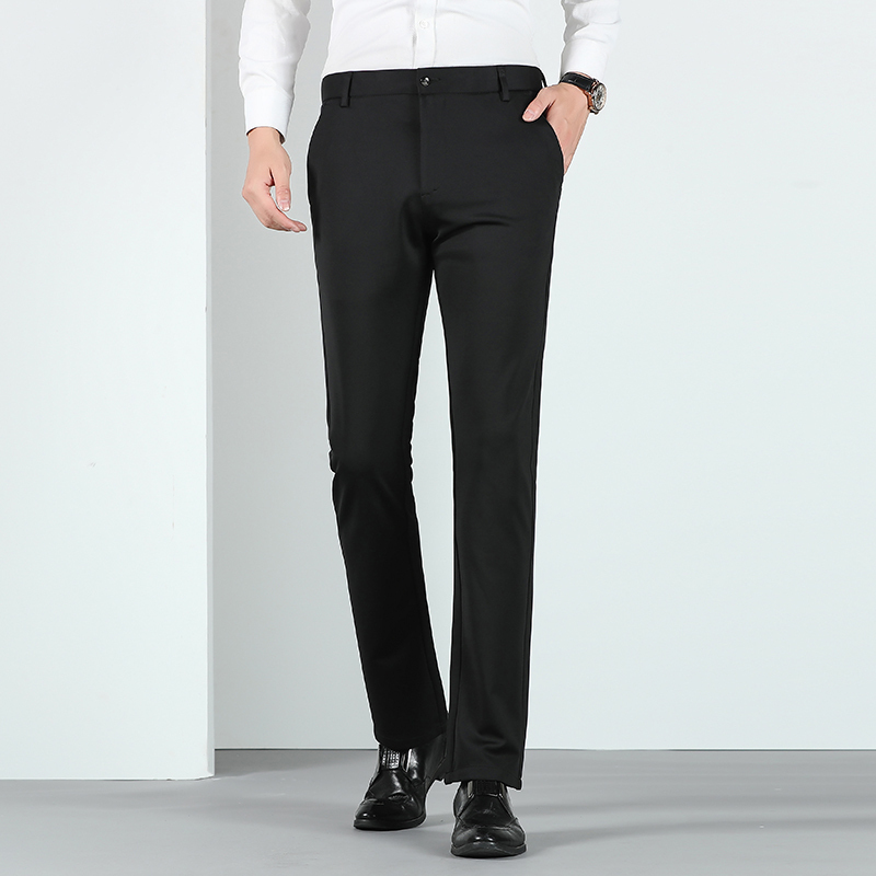 卡丹路新款垂感休闲裤男士纯色直筒裤薄款宽松西裤