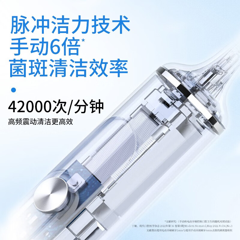 拜尔G201高端旗舰机 电动牙刷成人智能震动充电个人护理电动自动牙刷声波 (真爱粉、薄雾灰、魅力黑三色可选)高清大图