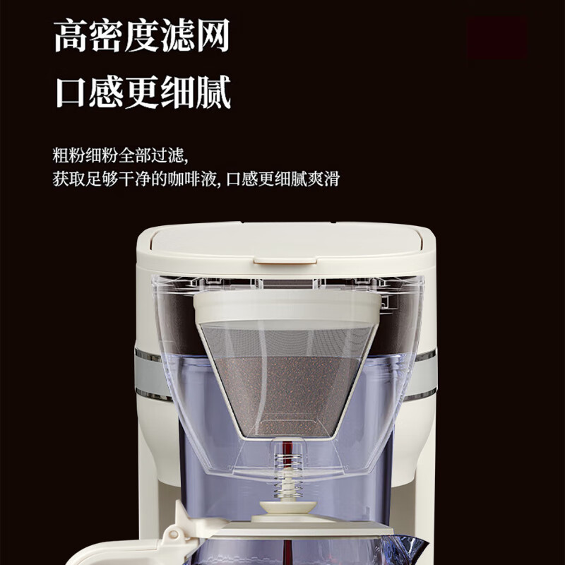 艾贝丽 滴漏咖啡机1.5L ABL-KF497D珍珠白高清大图