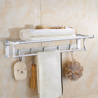 联勒(UNILER)太空铝 毛巾架卫生间 浴巾架 免打孔粘胶 浴室挂 挂件套装卫浴五金套件6件套