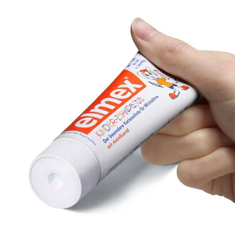 德国原装进口 ELMEX 1-6儿童护理乳齿牙膏 50ml 防蛀牙防龋齿宝宝适用 安全可吞咽牙膏