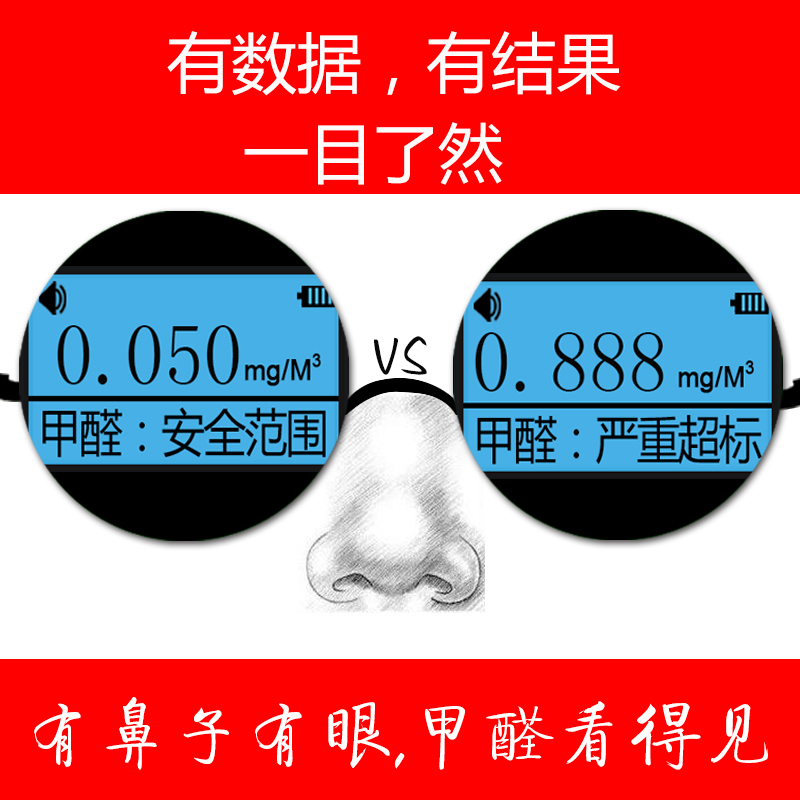 甲醛检测仪器家用便携式甲醛测试仪专业室内空气质量自量纸盒
