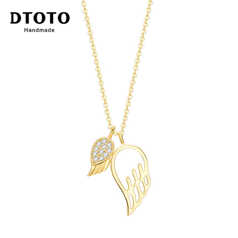 DTOTO 灵感天使之翼吊坠时尚灵动项链女友礼物吊坠