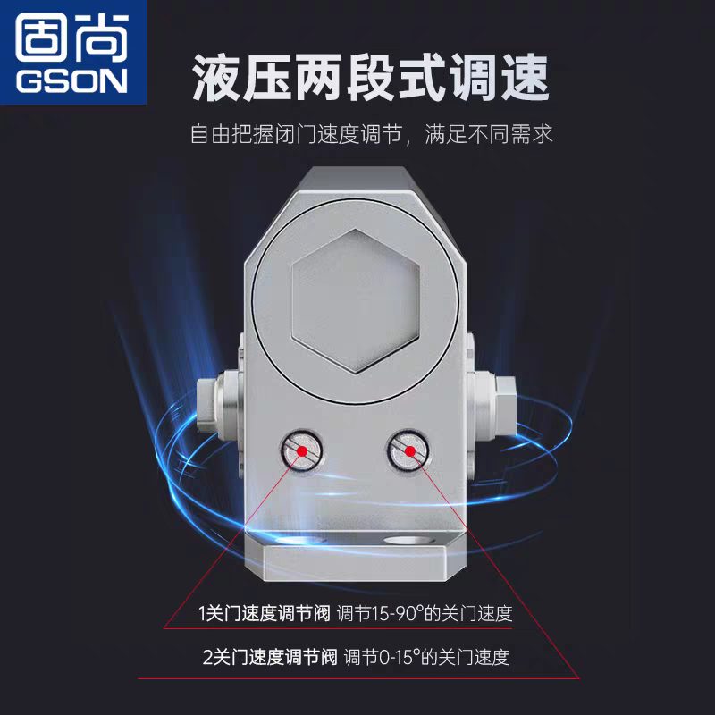 固尚/GSON 闭门器 GSON-507 液压缓冲大号自动关门器 60-85KG 不定位 一个