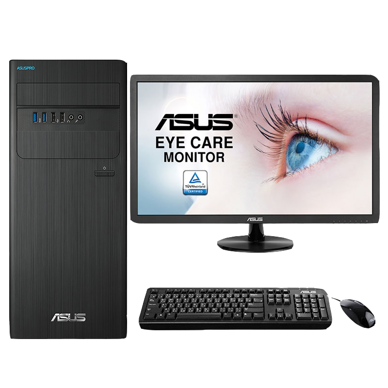 华硕(ASUS)商用台式电脑 弘道D500TC 21.5英寸(I5-11400 8G 1T+128G 集显 DOS)