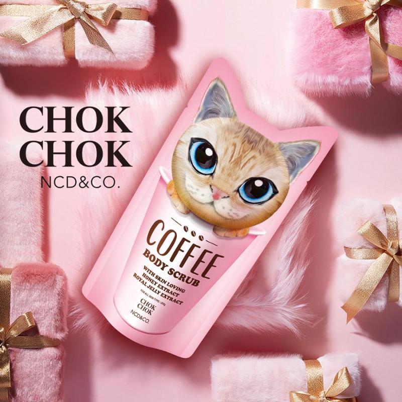 CHOKCHOK 初出猫咪咖啡蜂蜜身体磨砂膏乳去角质 200ml 磨砂膏200g 洗发沐浴 各种肤质 成人