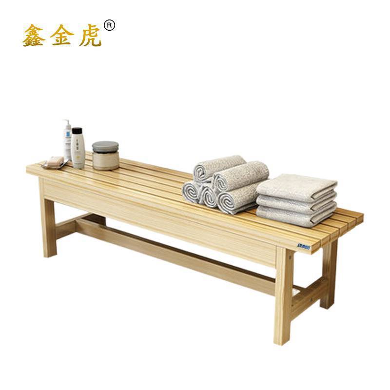 鑫金虎浴室更衣凳实木长条凳XJH-BY40 1500*350*400mm高清大图