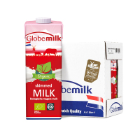 荷兰原装进口 荷高Globemilk有机脱脂纯牛奶1L*6